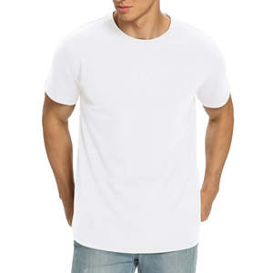 Camiseta lisa en blanco, camiseta personalizada con logotipo estampado de alta calidad para hombre, Camiseta de algodón 100 de peso pesado con cuello redondo - Product Image 4