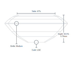 เพชร6.65ct สำหรับเจ้าสาวสีทอง CVD HT IGI ทรงหลวมได้รับการรับรองจากโรงงาน - Product Image 3