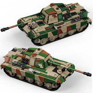 853 Uds WW2 <span class=keywords><strong>Tiger</strong></span> tanque de batalla alemán ladrillo <span class=keywords><strong>Panzer</strong></span> ejército tanque modelo de plástico Kit con Mini soldado figura militar bloque de construcción - Product Image 3