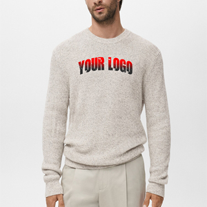 Suéter de Hombre de Punto con Hombros Caídos, Estilo Informal, 100% Algodón, Logotipo Personalizado, Ajuste Holgado, Invierno 2025 - Product Image 1