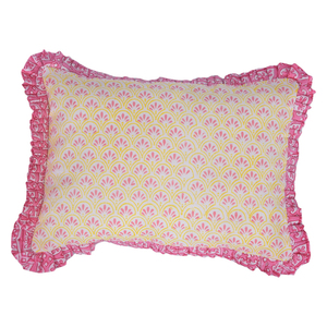 Funda de Almohada Mini Lotus Amarilla 100% Algodón Ecológica, Portátil y Personalizable, con Estampado Frontal y Trasero, para Uso en el Hogar o Hotel - Product Image 1