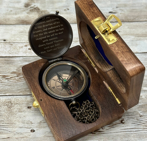 HandmadePersonalized Compass,Sundial Compass, Anniversary Gift, Husband Gifts, Couples Gift, Christmas GiftsHigh Quality Item - Product Image 1