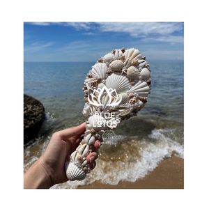 Espejo de Conchas Marinas para Decoración de Baños y Arte Mural de Sala de Estar, Acabado Aséptico para la Humedad, Incrustaciones de Conchas Únicas - Product Image 1