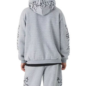 กางเกงวอร์มผ้าฝ้ายเฟรนช์เทอร์รี่คุณภาพพรีเมียม สไตล์วินเทจ ลุคทำเก่า ปักลายปะติด สำหรับผู้ชาย สตรีทแวร์ แทรคสูท - Product Image 5