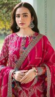 Gaun Desainer Salwar Kameez Bordir Pakistan dan India Terbaru, Ukuran Bebas, Laris Manis, untuk Wanita Bergaya