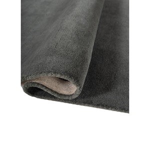 Alfombra de Lana Azul Acar, Tejida a Mano, Modelo CX-2629, Rectangular de 4m para Pasillo, 10mm de Grosor, Viscosa de Color Sólido para el Hogar - Alfombras Jaipur US - Product Image 2