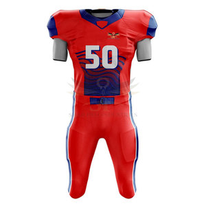Uniforme de football américain de conception personnalisée le plus vendu en uniforme de football américain de 100% polyester - Product Image 1