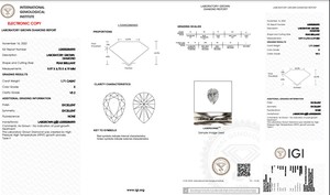 E Color-diamante Labgrown pulido en forma de pera, HPHT-CVD, joyería de Diamante Suelto, VS2, tamaño de claridad 1.71Ct - Product Image 5