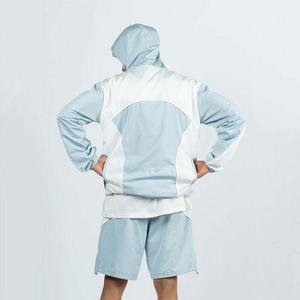 ชุดเสื้อกันลมและแจ็กเก็ตมีฮู้ดสำหรับทุกเพศชุดออกกำลังกายไนลอนสองชิ้นน้ำหนักเบาระบายอากาศได้ตามต้องการ - Product Image 3