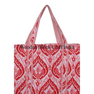 Bolsa de Mano Acolchada con Estampado Floral Vintage 100% Algodón al por Mayor, Bolsa con Cierre Abierto para Mujer, Logotipo Personalizado, Invierno, Primavera, Verano - Product Image 2