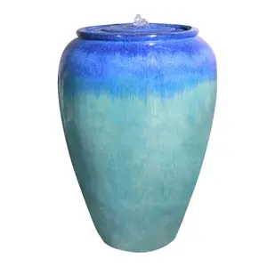 Dispositif d'eau en béton léger avec décoration de jardin en fibre de verre Design de paysage Vietnam Factory - Product Image 1