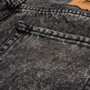 Venta en línea 100% pantalones cortos de mezclilla lavado ácido de algodón High Street Eco-Friendly patrón sólido bordado ropa de entrenamiento al aire libre - Product Image 5