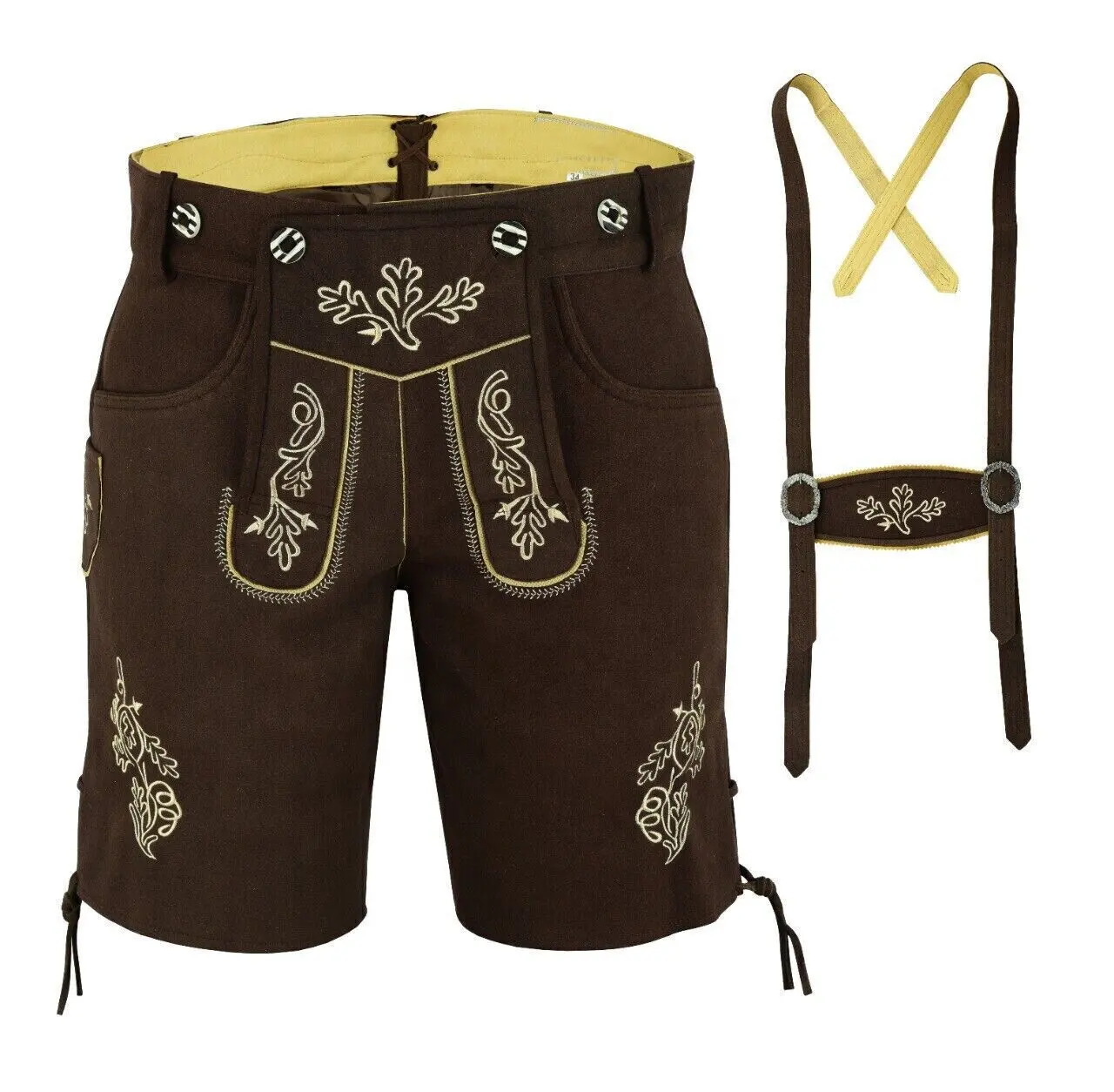 Custom Men's Lederhose Bavarian Garments Trachten High Quality Kurz Lederhose Real Leather With Custom Logo 2024
