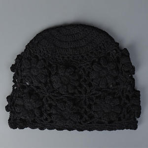 Chapeau en crochet fait main japonais en gros, motif fleur 3D, doux, ajouré, en peluche, respirant, accessoires décontractés - Product Image 6