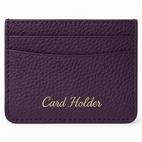 Dompet Kartu Kredit Kulit PU Buaya Premium Bermerek dengan Logo Custom Cetak Debossed Kulit Pebble