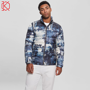 Wholesale Custom Logo Men's Winter Long <b>Puffer</b> <b>Jackets</b> Stand Collar Breathable Windproof Hooded Nylon Woven Fabric <b>Thin</b> Coating - Product Image 4