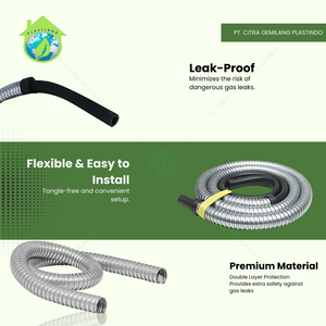Durable 1.8 Meter Gas Hose with Protective Sleeve 2-Layer Package Strong Material Safe Reliable for <b>Kitchen</b> <b>Appliance</b> <b>Parts</b> - Product Image 5
