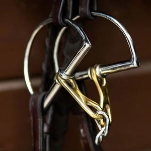 Bocados para Caballos de Acero Inoxidable de Alta Calidad, Boquilla de Goma Suave, Anillo en D, Potencia de Turbina para Montar a Caballo - Product Image 1