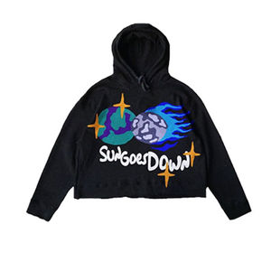 Sudaderas con Capucha Corta de Algodón al por Mayor para Hombre, Logotipo Personalizado Impreso, Estilo Urbano, Servicio OEM - Product Image 2