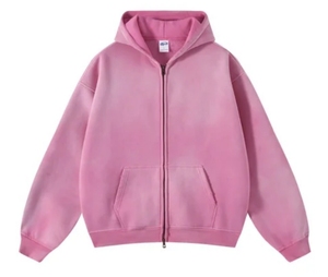 Vente de saison hivernale supérieure, sweats à capuche pour hommes en denim délavé, fabrication professionnelle, veste en polaire à capuche pour homme - Product Image 5