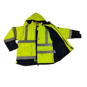 ชุดเสื้อแจ็คเก็ตและกางเกงสะท้อนแสงแบบกันน้ำ OEM คุณภาพสูง มองเห็นได้ชัดเจน พร้อมแถบสะท้อนแสง  ผู้ผลิตชุดยูนิฟอร์มมืออาชีพ  ขั้นต่ำในการสั่งซื้อน้อย - Product Image 3