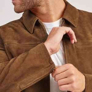 OEM <b>Men</b> <b>Suede</b> <b>Jacket</b> Front Custom Logo Stylish Casual Winter Eco-Friendly Quick Dry Premium Fashion Wear for Wholesale Buyers - Product Image 6