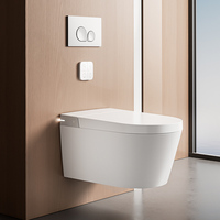 Siège de toilette bidet ARROW de haute qualité, céramique émaillée, sanitaire mural, WC monobloc sans bride, toilette intelligente incluse, éclairage nocturne