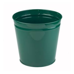 Poubelle en métal au design attrayant avec couvercle Poubelle de forme ronde de qualité supérieure Support de rangement pour poubelle de couleur noire - Product Image 5