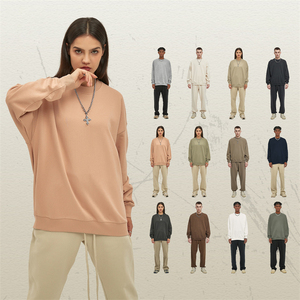 400GSM Sweat-shirt à logo imprimé personnalisé surdimensionné de haute qualité pour hommes 100% coton vierge tissu tricoté en éponge française - Product Image 1