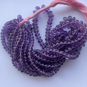 6mm 8mm Natural Brasil amatista suave Rondelle cuentas de piedras preciosas hebra para joyería hacer pulseras collares proveedor de piedras preciosas - Product Image 2