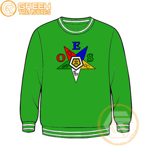 Commande personnalisée Eastern Star Sweat-shirt d'hiver brodé en molleton de coton de haute qualité pour femmes Greek Apparel OES - Product Image 4