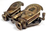 Vintage 1917 Londres Latón Antiguo Ópera Gafas Bolsillo Plegable Monocular Binocular Spyglass para Uso Marino