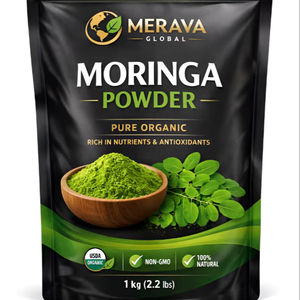 Poudre de feuilles de Moringa en vrac, 100 g, 100 % naturelle, de qualité alimentaire, biologique, testée en laboratoire - Product Image 1