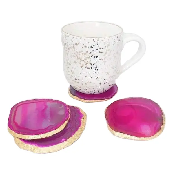 American Style Agate Stone Round Shape Coasters Set Home and kitchenware Used Customized New Style Coasters At Wholesale Price