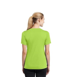 OEM al por mayor ropa de mujer logotipo personalizado impreso poliéster camiseta para mujer Color sólido manga corta Camiseta de gran tamaño para las niñas - Product Image 2