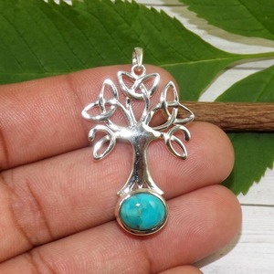 Pendentif Design Parfait Pour Les Filles Larimar Bijoux Pendentif En Argent Sterling 925 Larimar Gemstone Avec 925 Bijoux Estampillés - Product Image 2