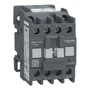 Contattore TVS SCHNEIDER ELECTRIC EasyPact LC1E0901M5 3P(3 NO)-AC-3 <= 440 V 9A con Bobina 220 V AC - Product Image 1
