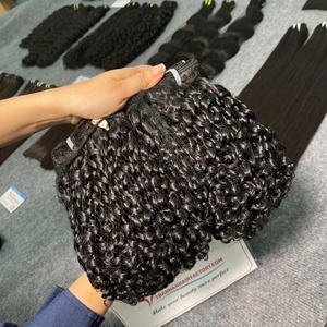 Nuevos Peinados, Cabello Rizado Estilo Pixie, Cabello 100% Humano, Extensiones de Cabello Vietnamita, Sin Caída, Sin Enredos - Product Image 4