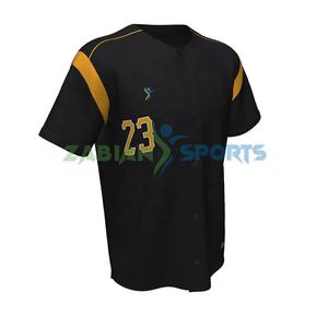 Maillot de baseball et softball unisexe à manches courtes et boutons complets, vêtements de sport respirants pour hommes et femmes, uniforme d'impression par sublimation - Product Image 1