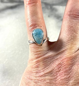 Anillo de compromiso cristiano vintage hecho a mano para hombre con gemas de larimar natural auténtico de Mehrajudin, plata de ley 925, tercera parte - Product Image 4