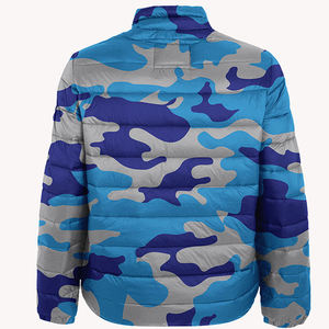 Chaqueta acolchada de invierno para hombre de diseño personalizado, ropa deportiva para exteriores acolchada suave con cuello levantado y cierre con cremallera y logotipo frontal - Product Image 2