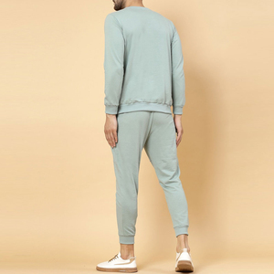 Vente en gros Ensemble survêtement et pantalon imprimés respirants en coton doux pour hommes, vêtements d'extérieur d'hiver confortables - Product Image 3