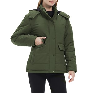 Wholesale Custom Windproof Women's Puffer Jackets Thickened Hooded Winter Coat Warm Long Bubble Unisex Jackets For Women - Product Image 3