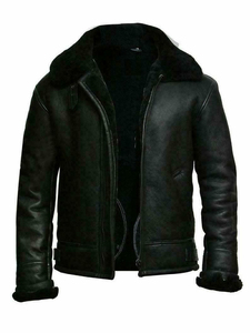 Chaqueta de piel High Street Venta al por mayor Cuero elegante con piel Chaquetas de cuero de alta calidad 100% para hombres transpirable anti pilling - Product Image 3