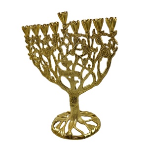 Candelabro de Menorah antiguo de Metal decorativo judío más vendido, candelabro alto Retro para decoración del hogar - Product Image 1