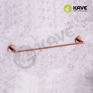 Ensemble de 5 accessoires de salle de bain en acier inoxydable poli de haute qualité, couleur or rose, durables, à montage mural, organisateur de salle de bain en gros - Product Image 3