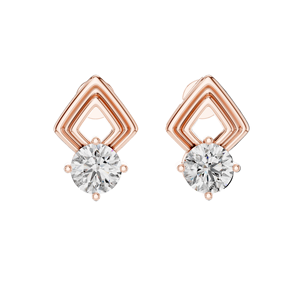 Boucles d'oreilles en diamant de laboratoire rond brillant de 2,5 carats, clarté VVS-VS EF, or 18 carats, 14 carats, 10 carats et argent 925, rose, jaune, blanc - Product Image 3