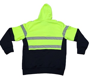 Sudadera con Capucha de Alta Visibilidad Reflectante, 100% Algodón, para Hombre, Ropa de Trabajo de Otoño, Segura, Ligera, Impermeable, de Manga Larga y Talla Grande - Product Image 5