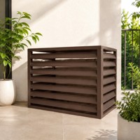 Cache de protection métallique à persiennes sur mesure pour condenseur de climatiseur extérieur