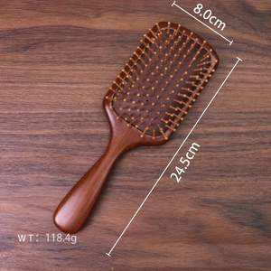 Natural Wooden Durable Polished Massage Comb Anti-Static Hair Comb Wide Tooth <b>Scalp</b> <b>Massager</b> for Daily Use - Product Image 4